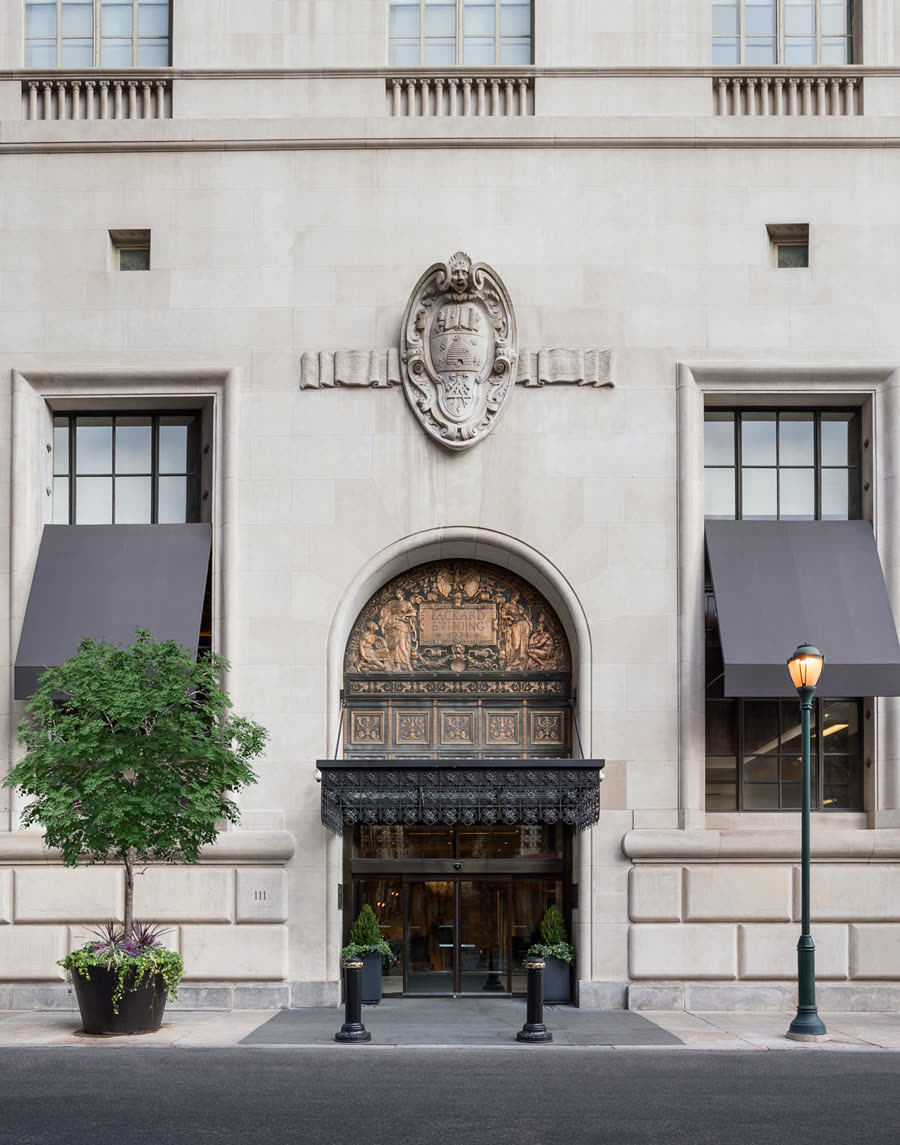 The Packard Building entrance on 15th Street