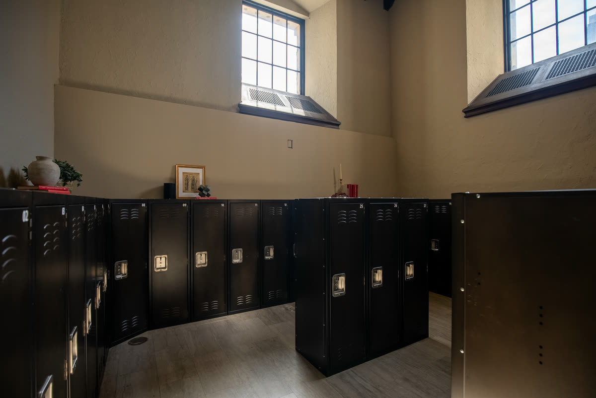 Member lockers at Philadelphia Golf Club