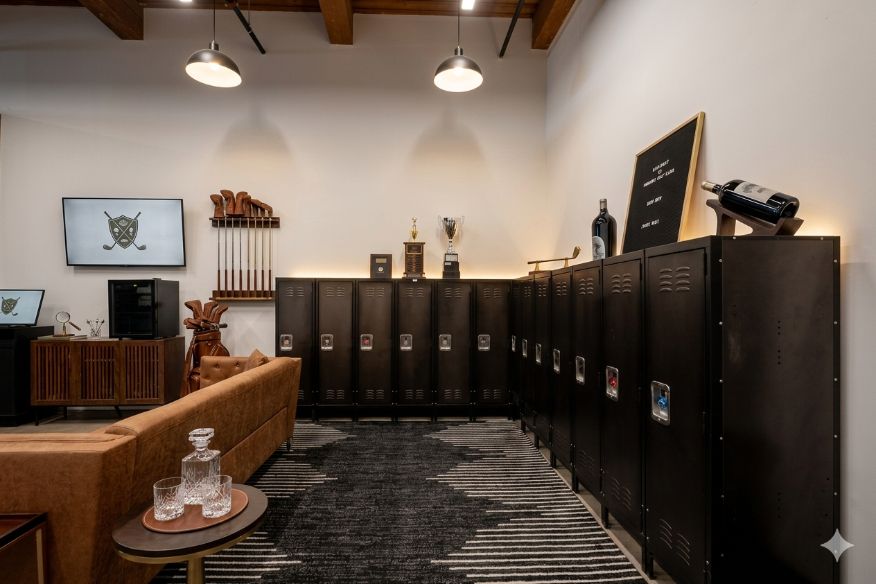 Premium lockers at the golf club